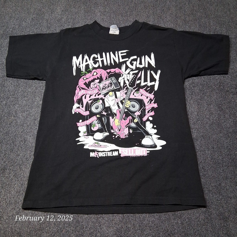 Machine Gun Kelly Mainstream Sell Out Tour T Shirt Adult Size Medium Black 2022‎